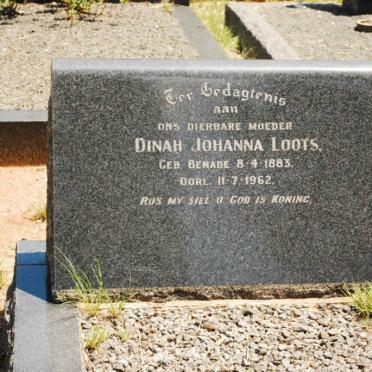 LOOTS Dinah Johanna nee BENADE 1883-1962