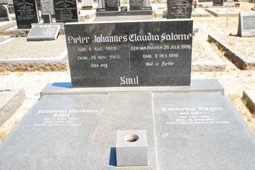 SMIT Pieter Johannes 1908-1965 &amp; Claudia Salome VAN ROOYEN 1906-1990 