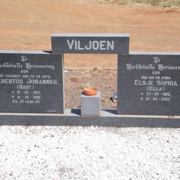 VILJOEN Albertus Johannes 1926-1998 &amp; Elsje Sophia 1928-2003