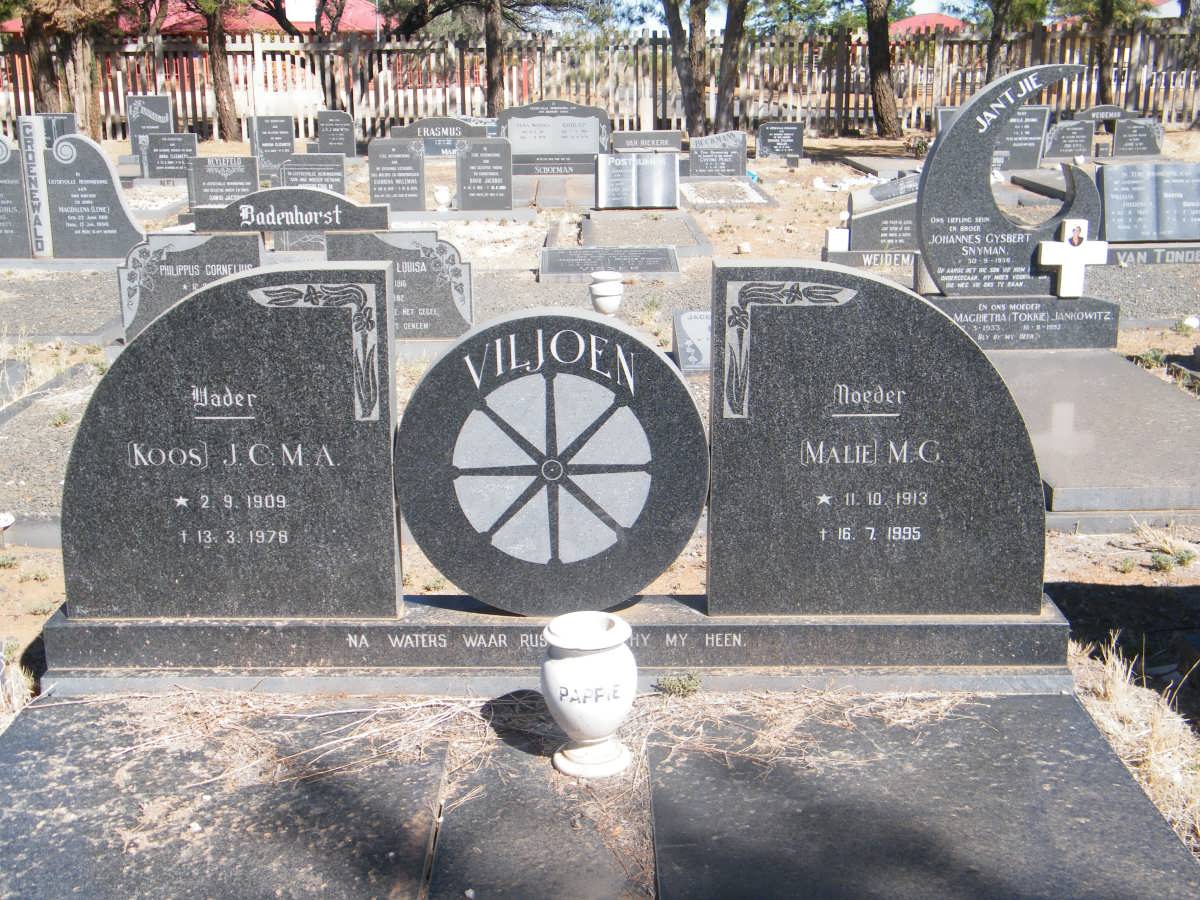 VILJOEN J.C.M.A. 1909-1978 &amp; M.C. 1913-1995