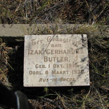 BUTLER Izak Gerhardus 1910-1930
