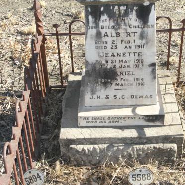 DEMAS Albert 1906-1911 :: DEMAS Jeannette 1910-1912 :: DEMAS Daniel 1914-1916