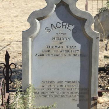 GRAY Thomas -1877