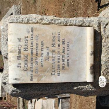 HURST George -1912 &amp; Elizabeth -1913