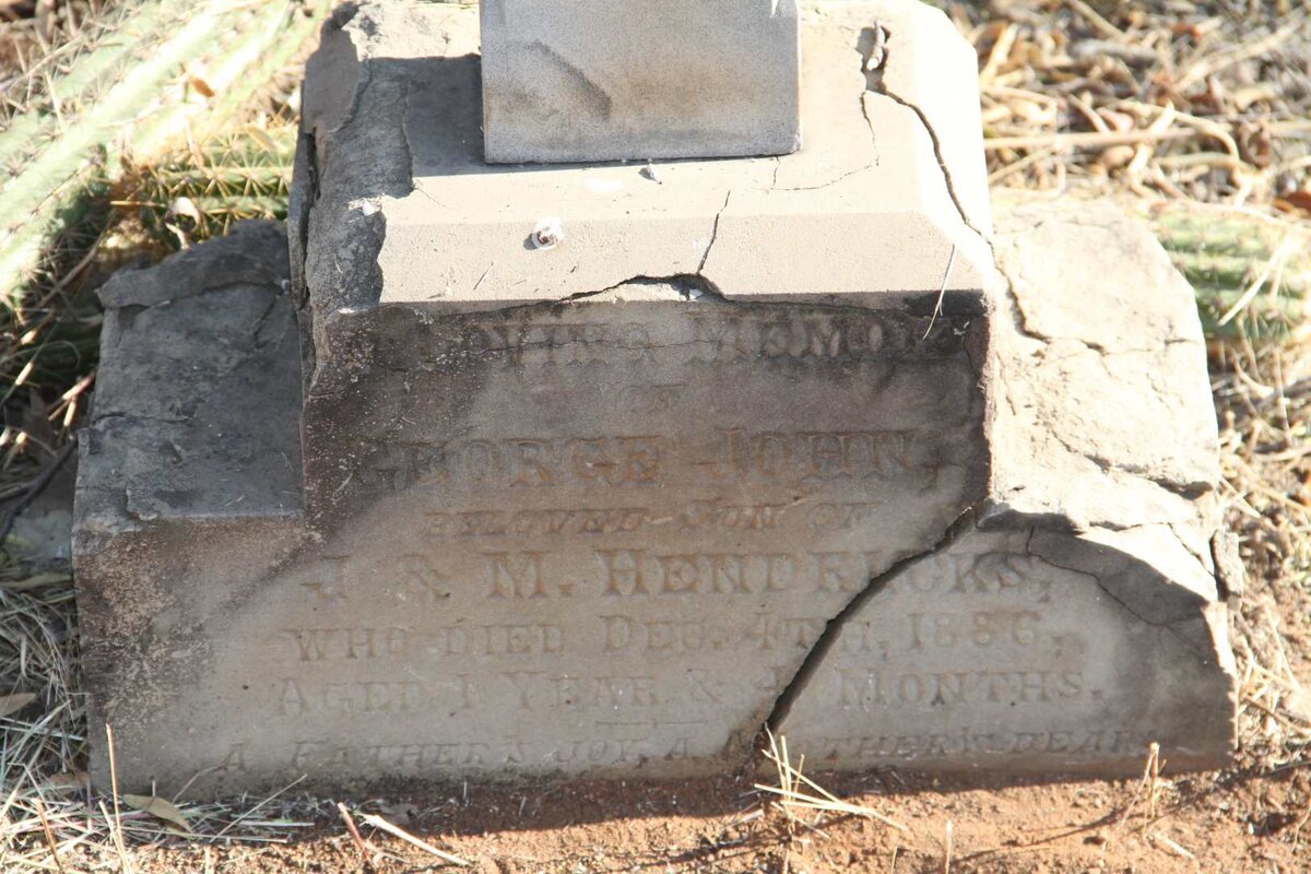 HENDRICKS George John -1886