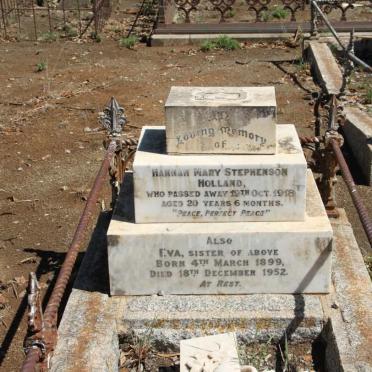 HOLLAND Hannah Mary Stephenson -1918 :: HOLLAND Eva 1899-1952