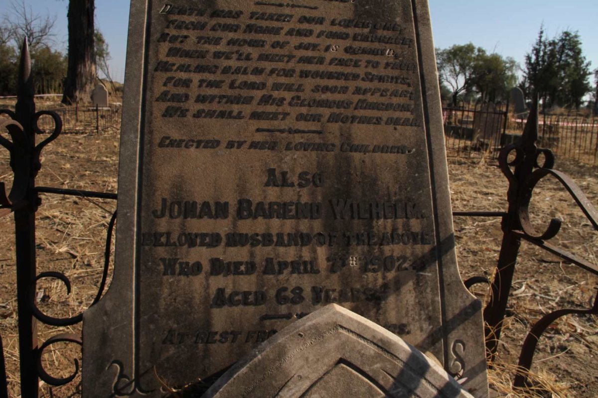 KIESER Johan Barend Wilhelm -1902 &amp; Helena Welhelmina JANSE VAN VUUREN -1892