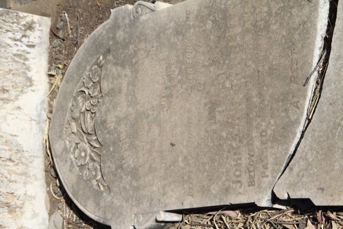 LEACH John Christian -1936 &amp; Orglina Algonda -1918