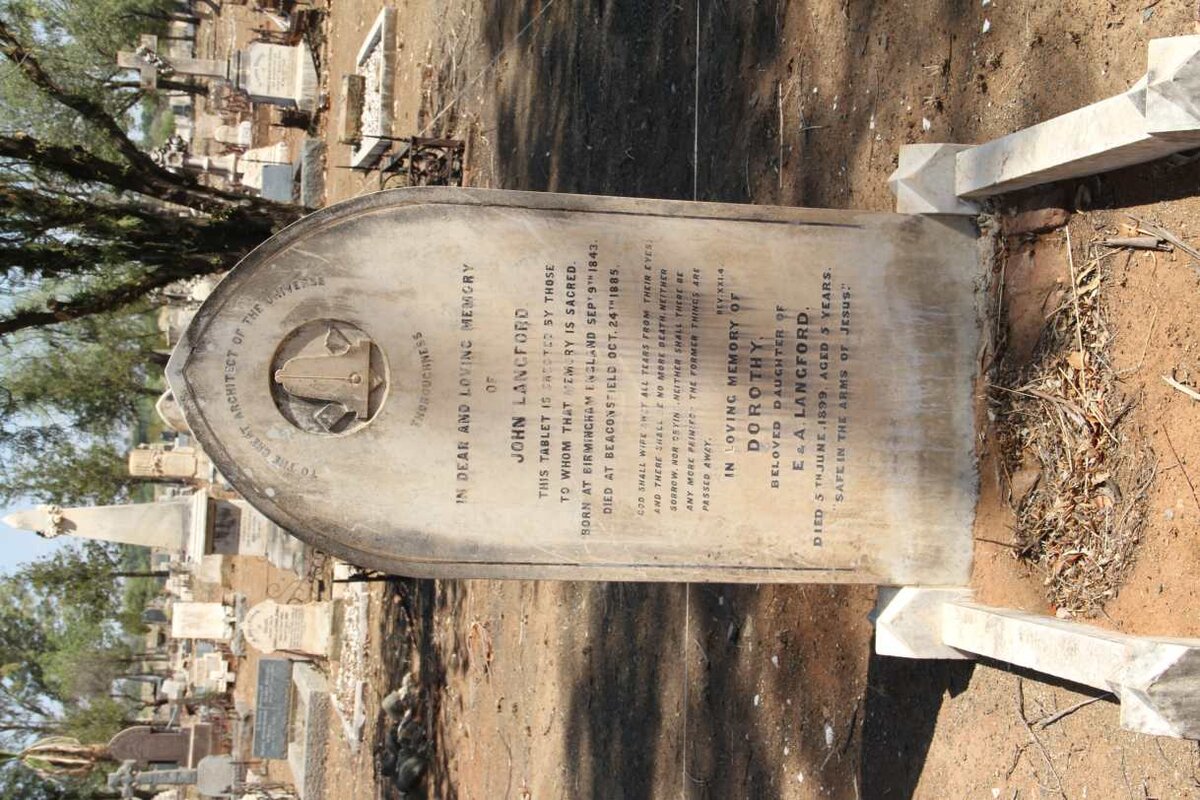 LANGFORD John 1843-1885 :: LANGFORD Dorothy May -1899