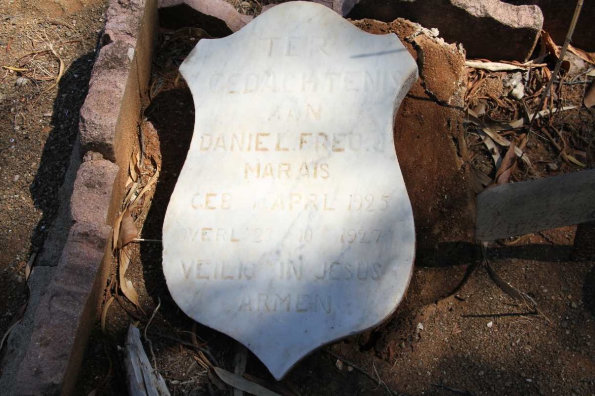 MARAIS Daniel Fred. J. 1925-1927