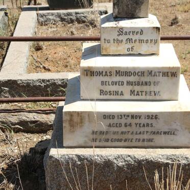 MATHEW Thomas Murdoch -1926