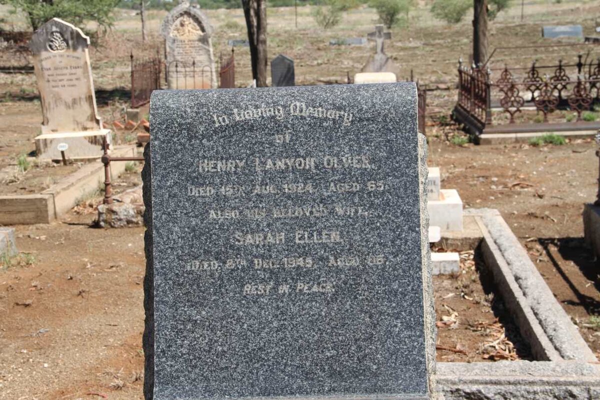 OLVER Henry Lanyon -1924 &amp; Sarah Ellen -1945