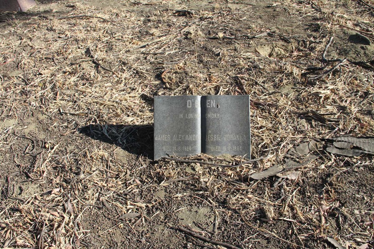 O'BRIEN James Alexander  -1924 &amp; Jessie Johanna  -1964