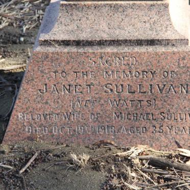 SULLIVAN Janet nee WATTS -1918
