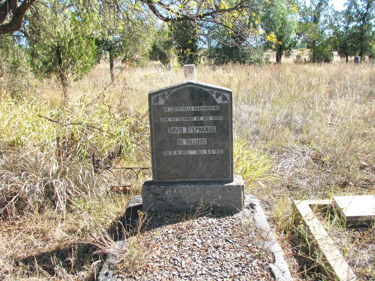 VILLIERS David Stephanus, de 1863-1930