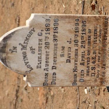 VILLIERS Elizabeth C., de 1893-1896 :: DE VILLIERS David J. 1894-1895 :: DE VILLIERS Jacobus Stephanus