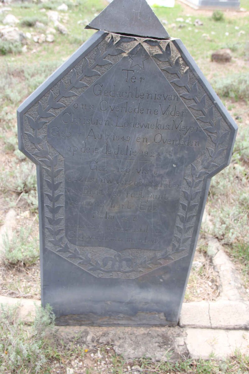 MEYER Christian Lodewiekus 1849-1924