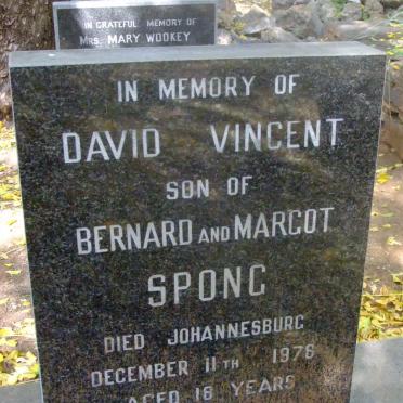 SPONG David Vincent -1976