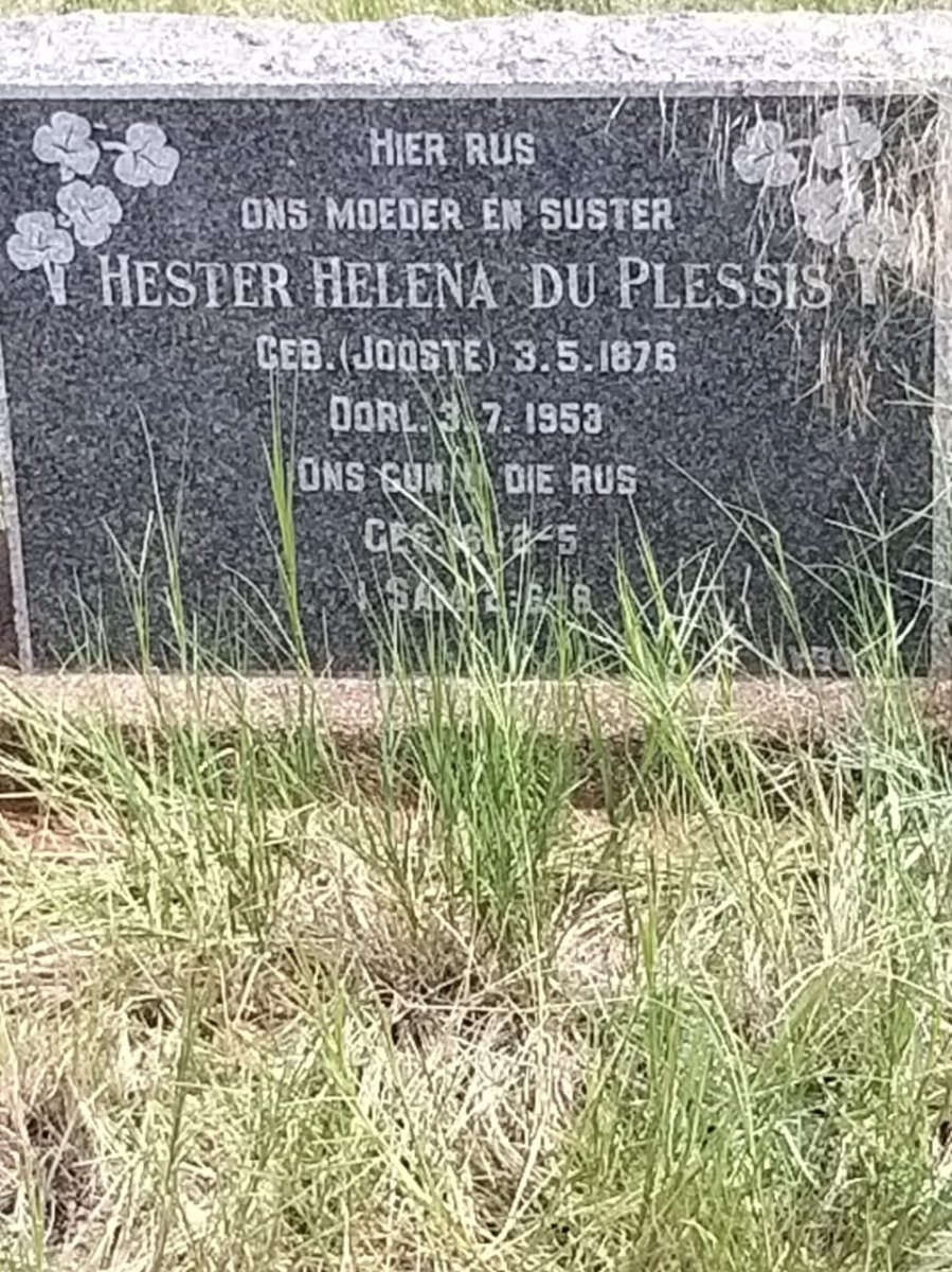 PLESSIS Hester Helena, du nee JOOSTE 1876-1953