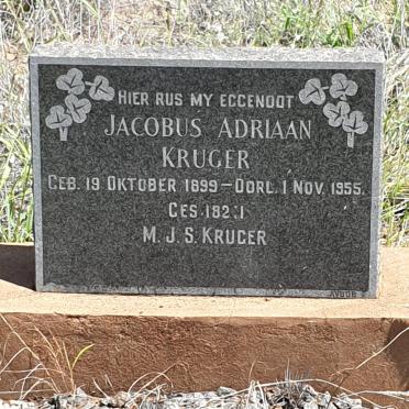 KRUGER Jacobus Adriaan 1899-1955