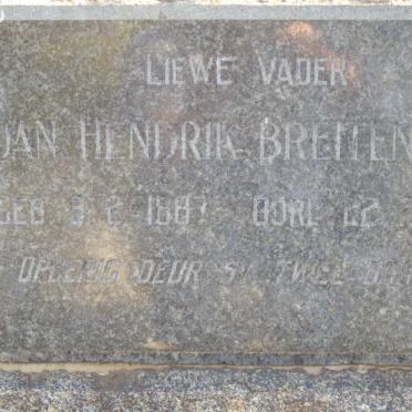 BREITENBACH Jan Hendrik 1887-1955
