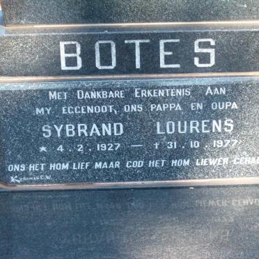 BOTES Sybrand Lourens 1927-1977