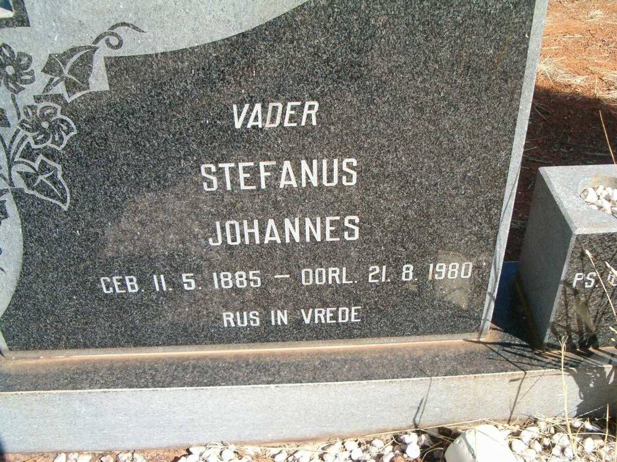 BERGH Stefanus Johannes 1885-1980