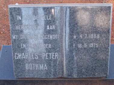 BOTHMA Charles Peter 1888-1975