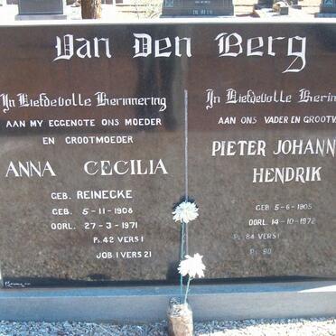 BERG Pieter Johannes Hendrik, van den 1905-1972 &amp; Anna Cecilia REINECKE 1908-1971