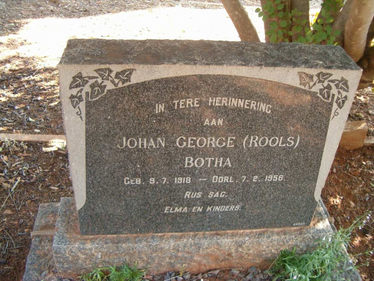 BOTHA Johan George 1918-1956