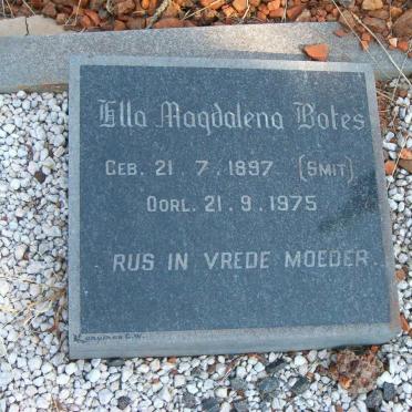 BOTES Ella Magdalena nee SMIT 1897-1975