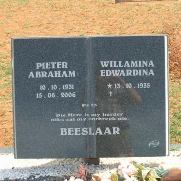 BEESLAAR Pieter Abraham 1931-2006 &amp; Willamina Edwardina 1935-