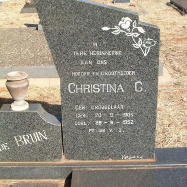 BRUIN Daniel J., de 1898-1973 &amp; Christina G. GROBBELAAR 1905-1992 