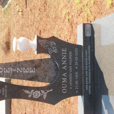 COETZEE Annie nee JANSEN VAN RENSBURG 1906-2003