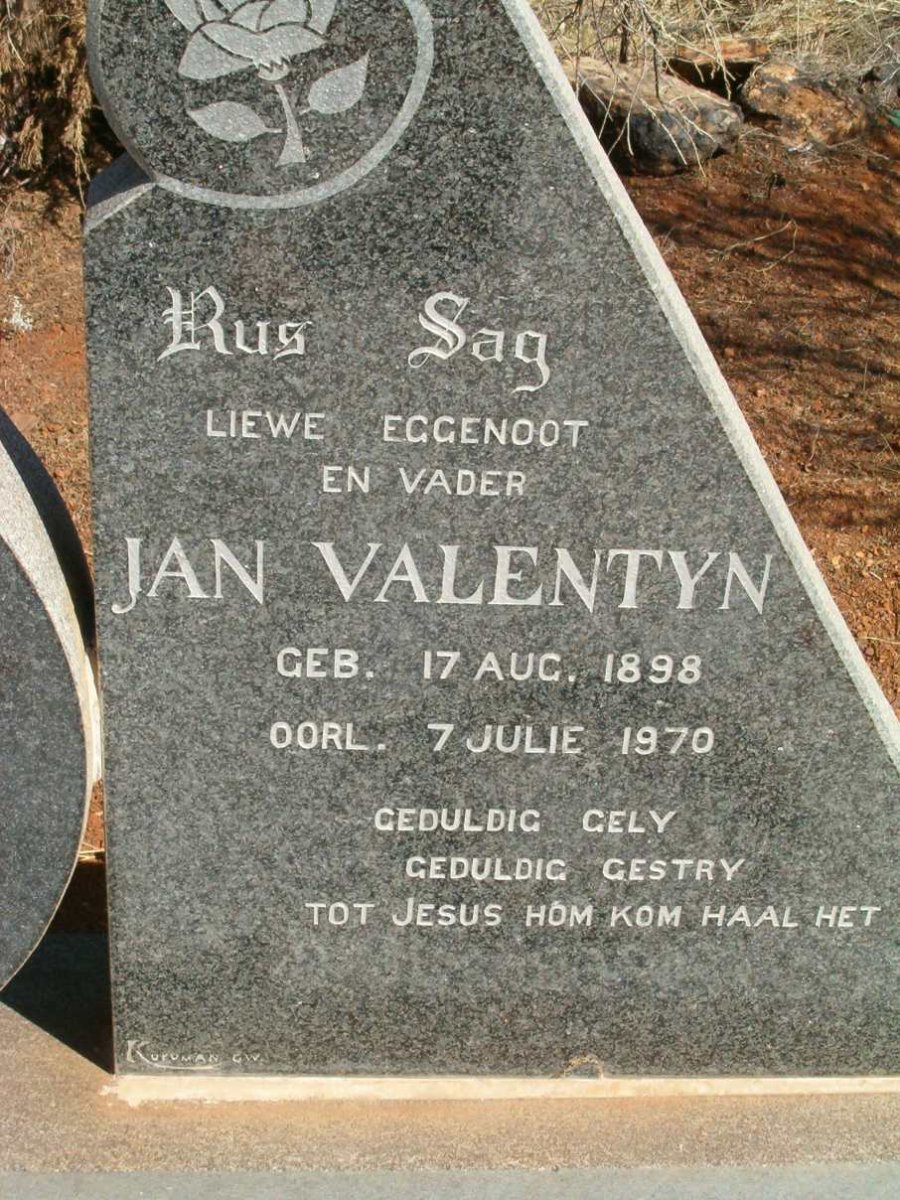 CLOETE Jan Valentyn 1898-1970