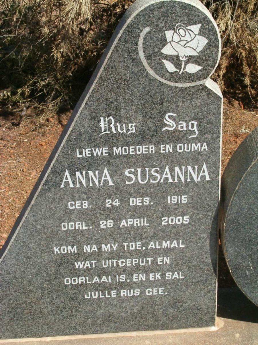 CLOETE Anna Susanna 1915-2005