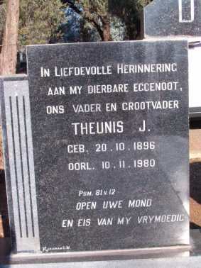 DUVENHAGE Theunis J. 1896-1980