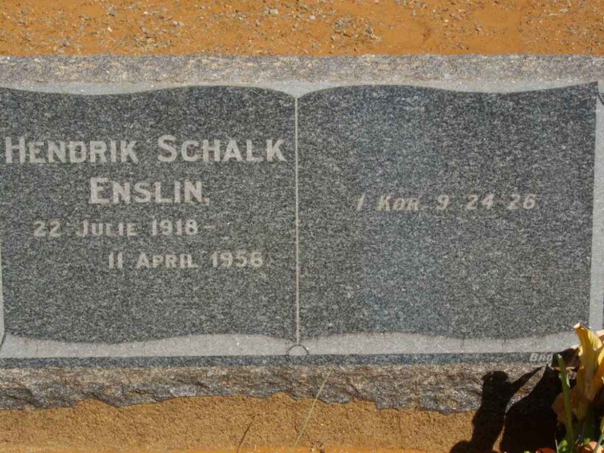 ENSLIN Hendrik Schalk 1918-1956