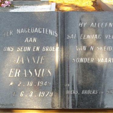 ERASMUS Jannie 1949-1979