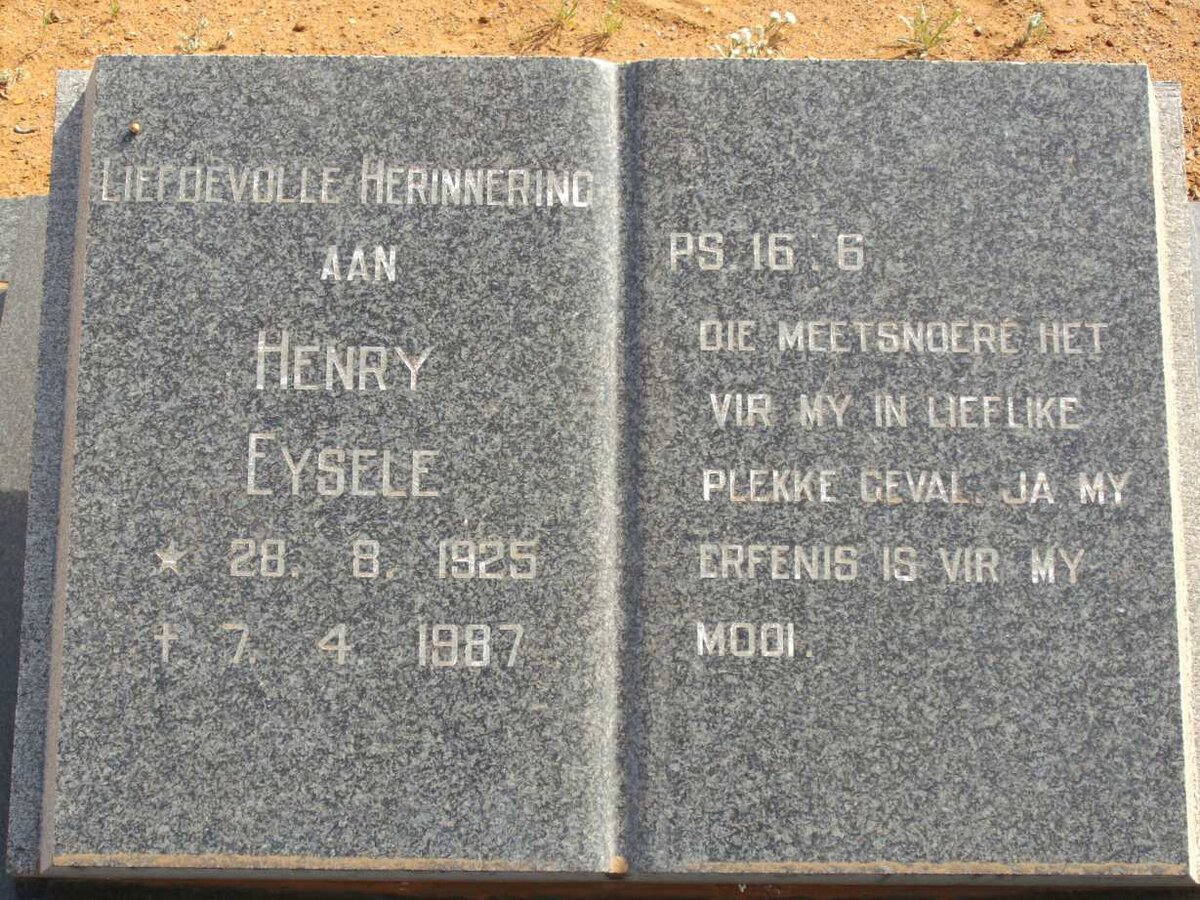 EYSELE Henry 1925-1987