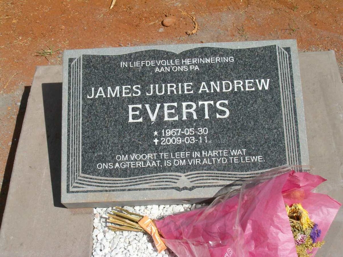 EVERTS James Jurie Andrew 1967-2009