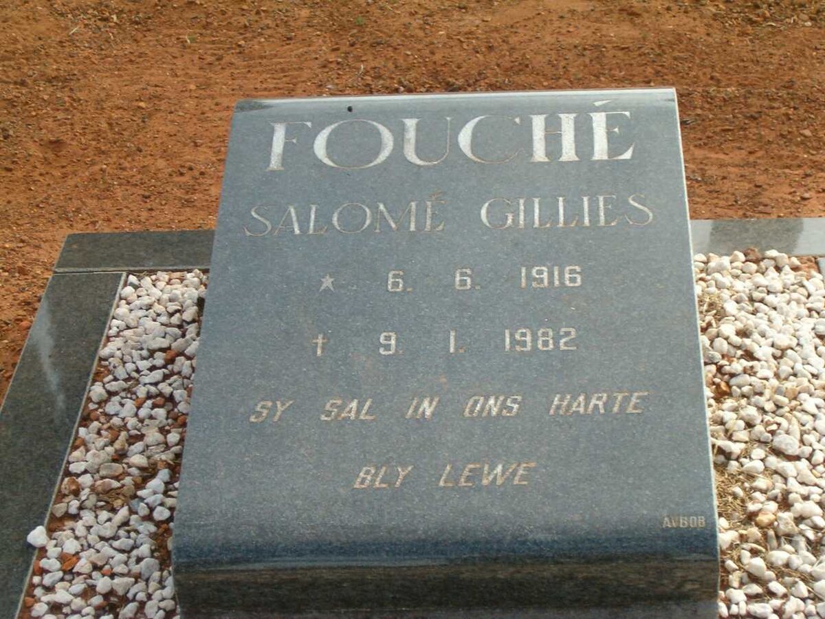 FOUCHÉ Salomé Gillies 1916-1982