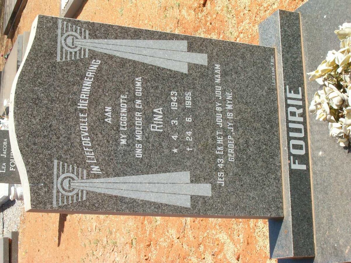 FOURIE Rina 1943-1995