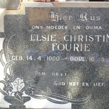 FOURIE Elsie Christina 1900-1974