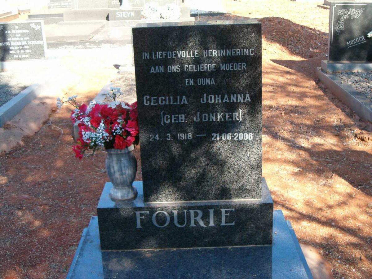 FOURIE Cecilia Johanna nee JONKER 1918-2006