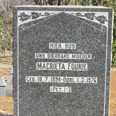 FOURIE Magrieta 1894-1976