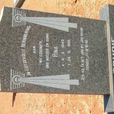 FOURIE Rina 1943-1995