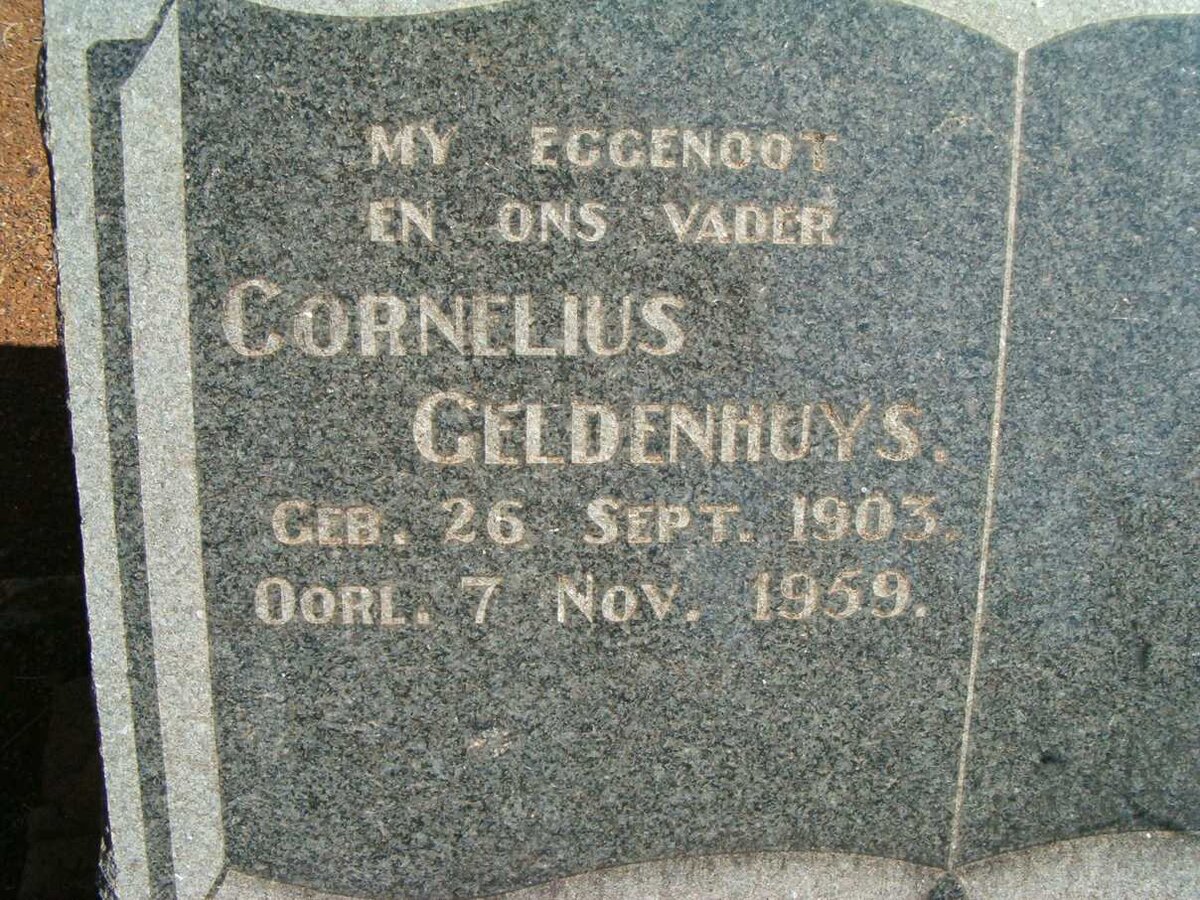 GELDENHUYS Cornelius 1903-1959