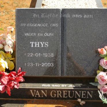 GREUNEN Thys, van 1938-2003