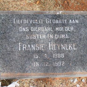 HEYNEKE Fransie 19?8-1992